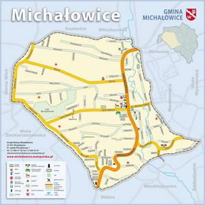 Mapa ulic w Michałowicach