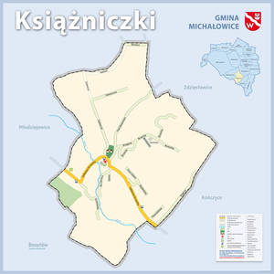 Mapa ulic w Książniczkach