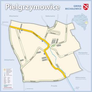 Mapa ulic w Pielgrzymowicach