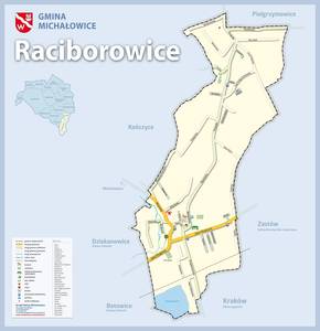 Mapa ulic w Raciborowicach